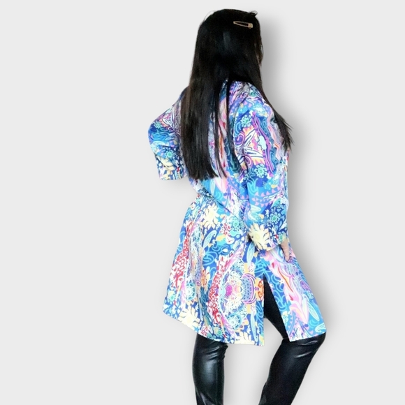 WOMENS MULTI COLOR XL FLORAL BLOUSE - Picture 4 of 6